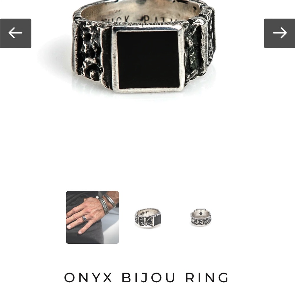 Buck Palmer Onyx Bijou Ring Size 9